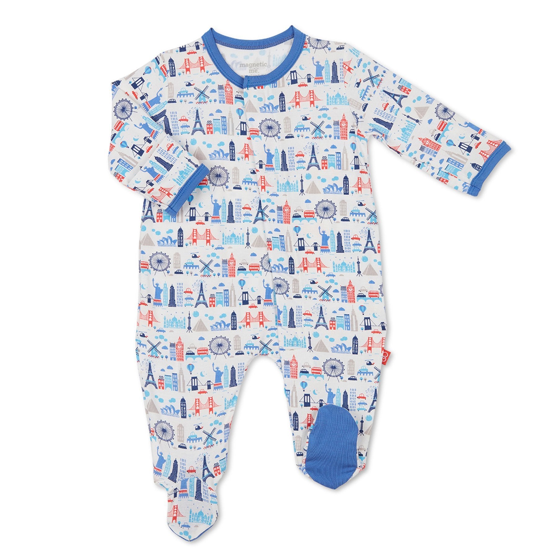Magnificent Baby Blue Globetrotter Footie
